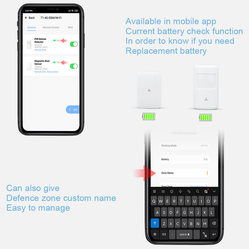WIFI GSM 3G 4G домашна сигурност интелигентна алармена система Допълнителен комплект против крадец Tuya APP Control Arm Disarm Can Works with Alexa
