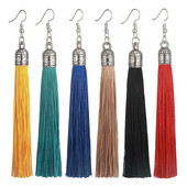 LOVBEAFAS prekės ženklo kutai auskarai moterims Madingi papuošalai Bohemian Drop Dangle ilgi auskarai iš šilko audinio Etniniai vintažiniai auskarai