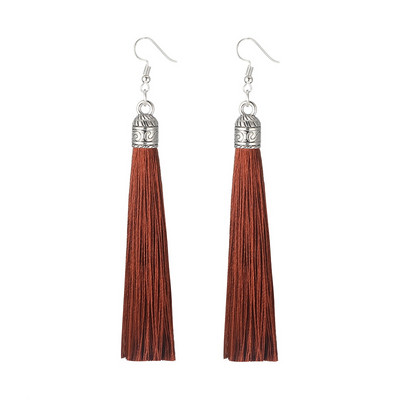 LOVBEAFAS prekės ženklo kutai auskarai moterims Madingi papuošalai Bohemian Drop Dangle ilgi auskarai iš šilko audinio Etniniai vintažiniai auskarai