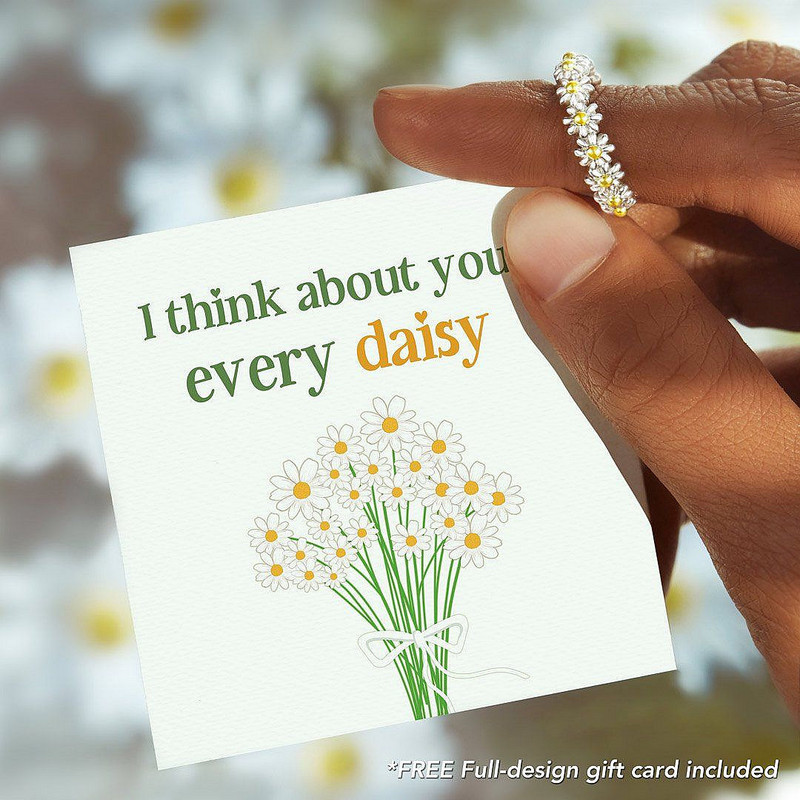 Inele Vintage Daisy pentru femei Inel drăguț cu flori Manșetă deschisă reglabilă Inele de logodnă de nuntă Bijuterii feminine Bague