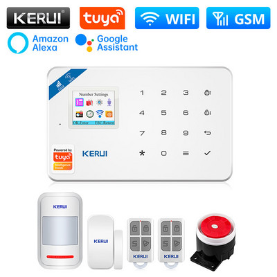 KERUI W181 Σύστημα συναγερμού για το σπίτι Υποστήριξη συναγερμού WIFI GSM Alexa Tuya Έξυπνος αισθητήρας κίνησης Ανιχνευτής αισθητήρα πόρτας Κάμερα IP Σειρήνας