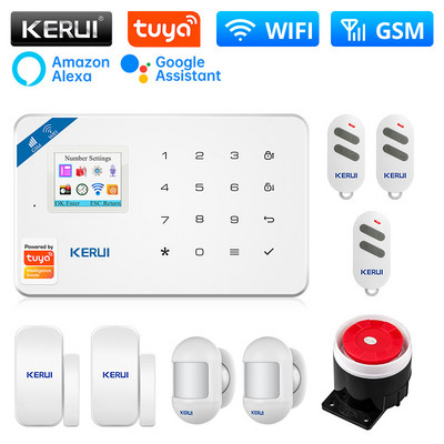 KERUI W181 Σύστημα συναγερμού για το σπίτι Υποστήριξη συναγερμού WIFI GSM Alexa Tuya Έξυπνος αισθητήρας κίνησης Ανιχνευτής αισθητήρα πόρτας Κάμερα IP Σειρήνας