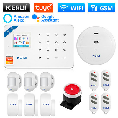 KERUI W181 Σύστημα συναγερμού για το σπίτι Υποστήριξη συναγερμού WIFI GSM Alexa Tuya Έξυπνος αισθητήρας κίνησης Ανιχνευτής αισθητήρα πόρτας Κάμερα IP Σειρήνας