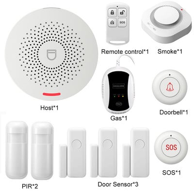 Tuya viedās mājas drošības trauksmes sistēmas centrmezgla komplekts, resursdators ar skaņas funkciju, atbalsta Google un Alexa Smar Life App