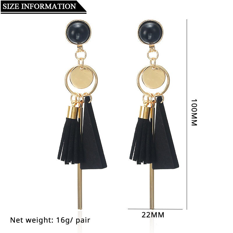 Корейски, Японски модни обеци с пискюли, непробити темперамент, висящи щипки за уши за жени Момиче Парти Бижута Подарък
