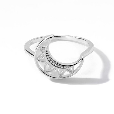 Inel de femeie din oțel inoxidabil de culoare argintie, opal, inele vintage, cupru, geometric, minimalist, inel gros, cadou elegant de bijuterii de nuntă