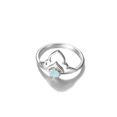 Inel de femeie din oțel inoxidabil de culoare argintie, opal, inele vintage, cupru, geometric, minimalist, inel gros, cadou elegant de bijuterii de nuntă