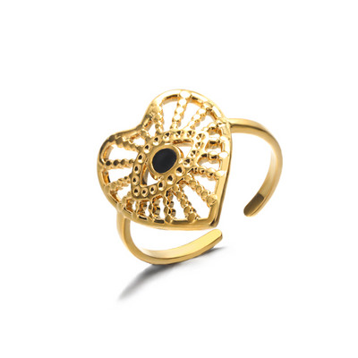 Inel de femeie din oțel inoxidabil de culoare argintie, opal, inele vintage, cupru, geometric, minimalist, inel gros, cadou elegant de bijuterii de nuntă