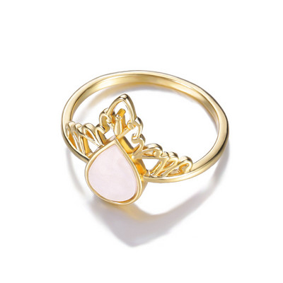 Inel de femeie din oțel inoxidabil de culoare argintie, opal, inele vintage, cupru, geometric, minimalist, inel gros, cadou elegant de bijuterii de nuntă