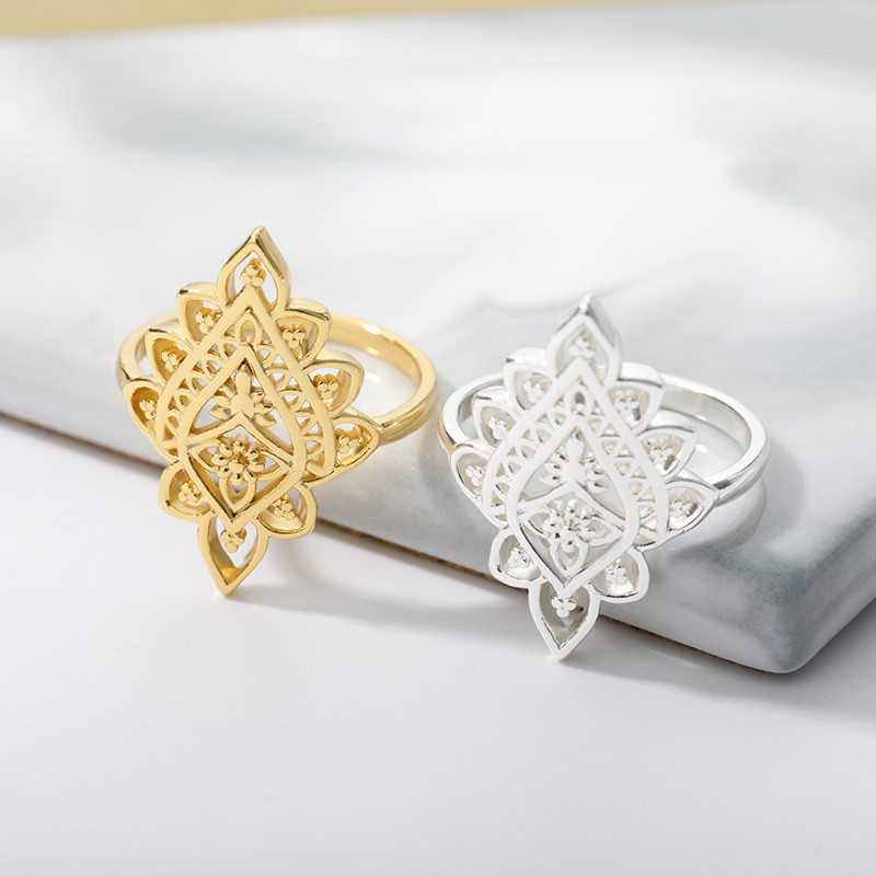 Inel de femeie din oțel inoxidabil de culoare argintie, opal, inele vintage, cupru, geometric, minimalist, inel gros, cadou elegant de bijuterii de nuntă