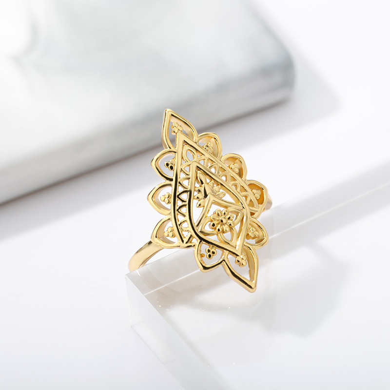 Inel de femeie din oțel inoxidabil de culoare argintie, opal, inele vintage, cupru, geometric, minimalist, inel gros, cadou elegant de bijuterii de nuntă