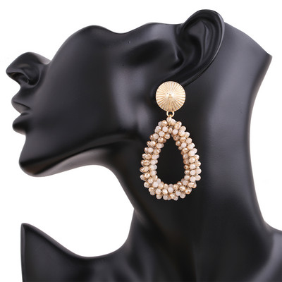 Aretes Boho New Oorbellen kézzel készített gyöngyök rojtos csepp fülbevaló nőknek Etnikai kék Dangle Statement fülbevaló ékszer nagykereskedés