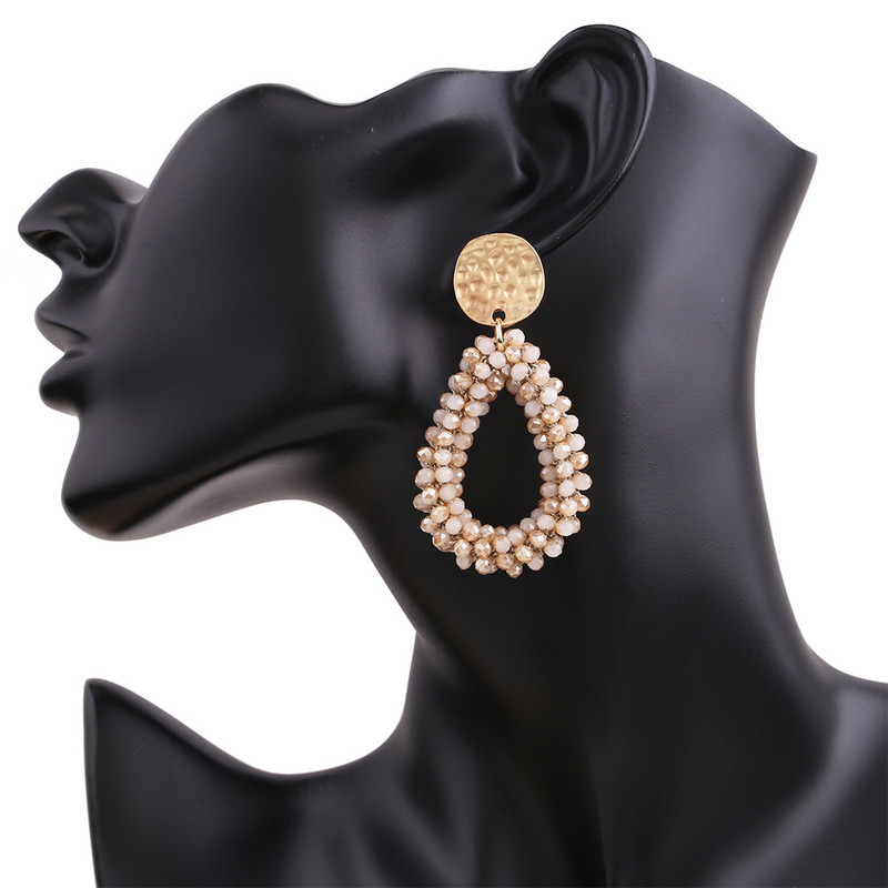 Aretes Boho New Oorbellen kézzel készített gyöngyök rojtos csepp fülbevaló nőknek Etnikai kék Dangle Statement fülbevaló ékszer nagykereskedés