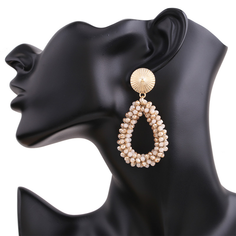 Aretes Boho New Oorbellen kézzel készített gyöngyök rojtos csepp fülbevaló nőknek Etnikai kék Dangle Statement fülbevaló ékszer nagykereskedés
