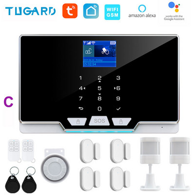 TUGARD G20 Wifi Gsm mājas drošības signalizācijas sistēma ielaušanās lietotņu kontrole pilnkrāsu ekrāna gaismas joslas 433 Mhz piederumi Alexa Google