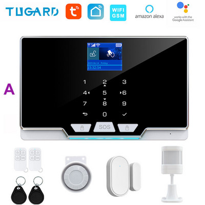 TUGARD G20 Wifi Gsm mājas drošības signalizācijas sistēma ielaušanās lietotņu kontrole pilnkrāsu ekrāna gaismas joslas 433 Mhz piederumi Alexa Google