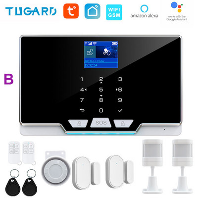 TUGARD G20 Wifi Gsm mājas drošības signalizācijas sistēma ielaušanās lietotņu kontrole pilnkrāsu ekrāna gaismas joslas 433 Mhz piederumi Alexa Google