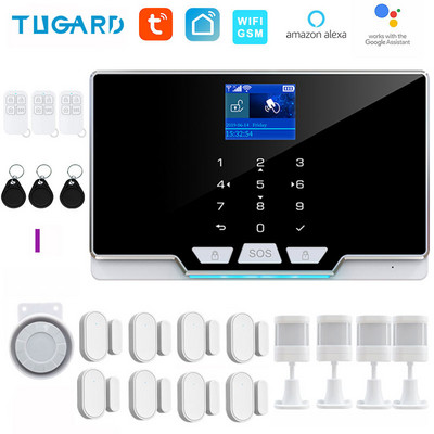 TUGARD G20 Wifi Gsm mājas drošības signalizācijas sistēma ielaušanās lietotņu kontrole pilnkrāsu ekrāna gaismas joslas 433 Mhz piederumi Alexa Google