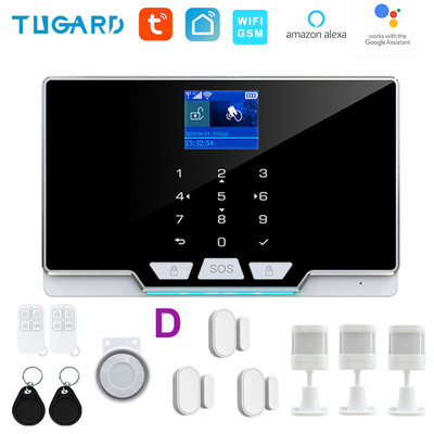 TUGARD G20 Wifi Gsm mājas drošības signalizācijas sistēma ielaušanās lietotņu kontrole pilnkrāsu ekrāna gaismas joslas 433 Mhz piederumi Alexa Google