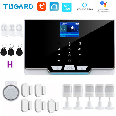TUGARD G20 Wifi Gsm mājas drošības signalizācijas sistēma ielaušanās lietotņu kontrole pilnkrāsu ekrāna gaismas joslas 433 Mhz piederumi Alexa Google
