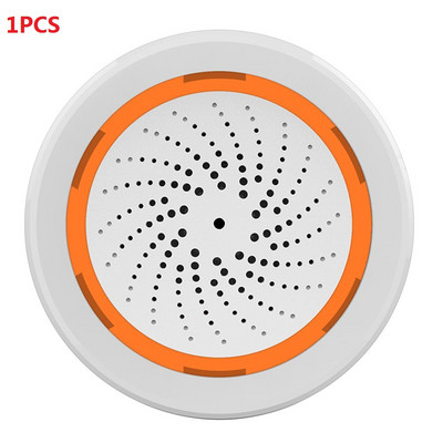 6-1PCS Tuya Zigbee skaņas gaismas sensors Viedā trauksmes sirēnas tālvadības pults Mājas drošības aizsardzības sistēma USB skaņas gaismas sensors