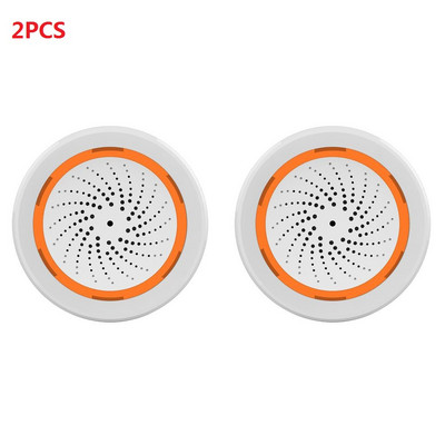 6-1PCS Tuya Zigbee skaņas gaismas sensors Viedā trauksmes sirēnas tālvadības pults Mājas drošības aizsardzības sistēma USB skaņas gaismas sensors