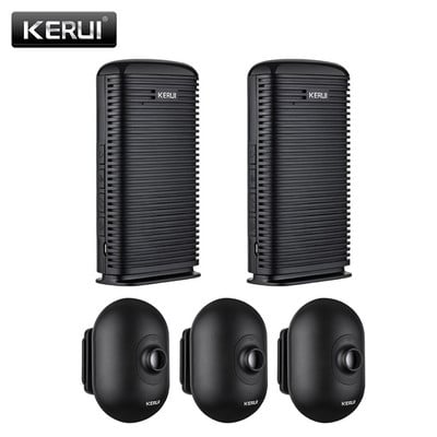 KERUI Alarm pokreta Bežični sigurnosni alarm Vodootporni PIR senzor pokreta Detektor Prilaz Garaža Protuprovalni alarmni sustav Zvono