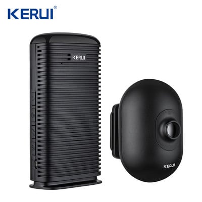 KERUI Alarm pokreta Bežični sigurnosni alarm Vodootporni PIR senzor pokreta Detektor Prilaz Garaža Protuprovalni alarmni sustav Zvono