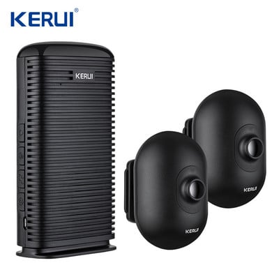 KERUI Alarm pokreta Bežični sigurnosni alarm Vodootporni PIR senzor pokreta Detektor Prilaz Garaža Protuprovalni alarmni sustav Zvono