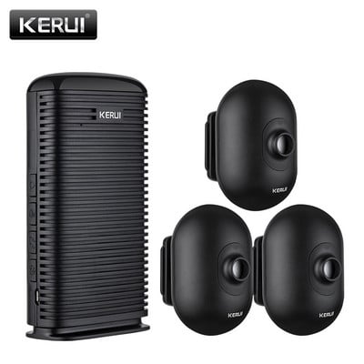 KERUI Alarm pokreta Bežični sigurnosni alarm Vodootporni PIR senzor pokreta Detektor Prilaz Garaža Protuprovalni alarmni sustav Zvono