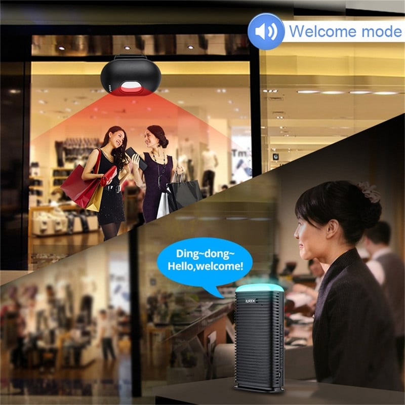 KERUI Alarm pokreta Bežični sigurnosni alarm Vodootporni PIR senzor pokreta Detektor Prilaz Garaža Protuprovalni alarmni sustav Zvono