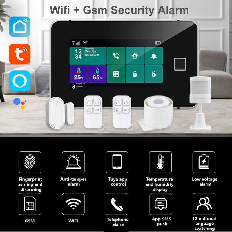TUGARD G60+G20 Tuya WiFi bezpečnostný alarm systém IP kamera 433 MHz PIR senzor pohybu dverí siréna ovládanie aplikáciou inteligentný domáci alarm sada