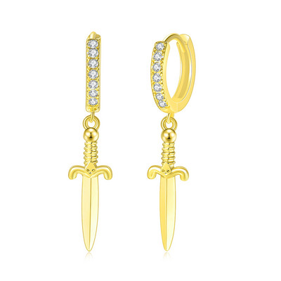 Sabie pandantiv pumnal piercing cartilaj cercei pentru femei barbat lobul urechii cercei hip hop bijuterii rock punk accesorii KBE232