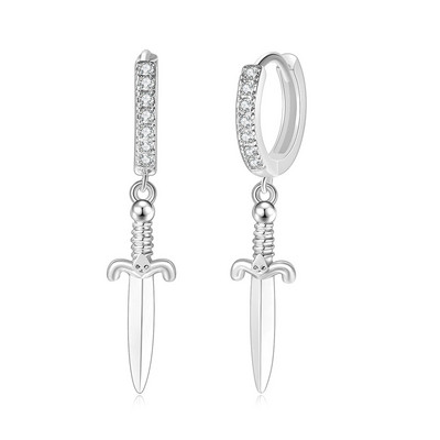 Sabie pandantiv pumnal piercing cartilaj cercei pentru femei barbat lobul urechii cercei hip hop bijuterii rock punk accesorii KBE232