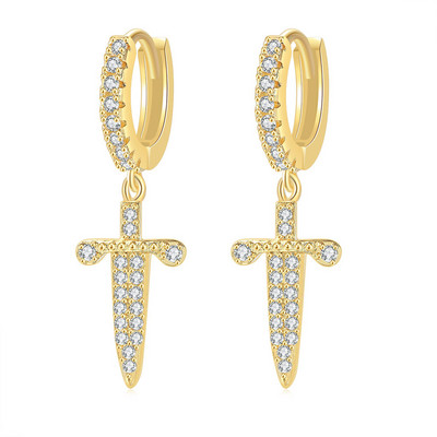 Sabie pandantiv pumnal piercing cartilaj cercei pentru femei barbat lobul urechii cercei hip hop bijuterii rock punk accesorii KBE232