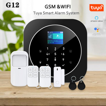 ZONAN G12 Tuya Wifi Gsm Безжична алармена система Защита на сигурността Контрол на приложението SmartHome Безопасна аларма Комплект Работа с Alexa Google
