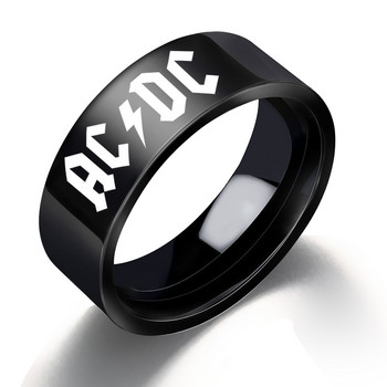 Ac Dc пръстен от неръждаема стомана Рок пръстен бижута пръстен мъжки пънк прост фен подарък бижута на едро