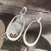 Нови модни висящи корейски обеци за жени Геометрични кръгли неправилни златни сребристи обеци Сватбени 2021 г. Бижута