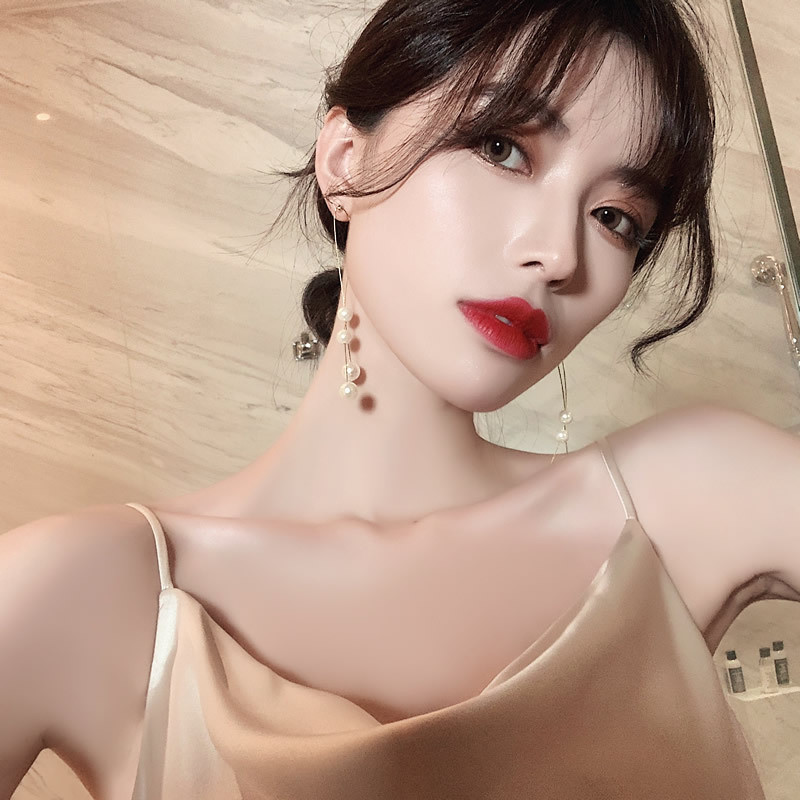 Κορεατικά σκουλαρίκια μόδας κοσμήματα ελαφριά πολυτελή υψηλής ποιότητας καρφωτά σκουλαρίκια προσομοίωσης μαργαριτάρι μακριά σκουλαρίκια για γυναίκες Χονδρική