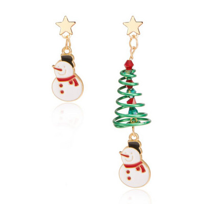 Cercei de Crăciun Ornamente de festival din aliaj de zinc 1 pereche de cercei de pom de Crăciun pentru femei Cercei de metal bijuterii cadou de modă