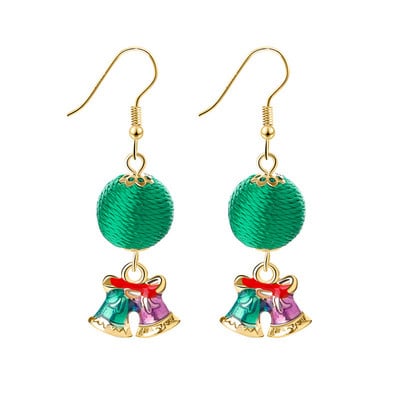 Cercei de Crăciun Ornamente de festival din aliaj de zinc 1 pereche de cercei de pom de Crăciun pentru femei Cercei de metal bijuterii cadou de modă