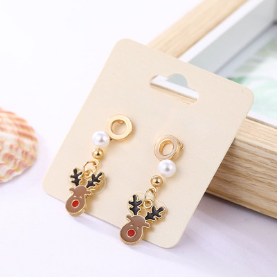 Cercei de Crăciun Ornamente de festival din aliaj de zinc 1 pereche de cercei de pom de Crăciun pentru femei Cercei de metal bijuterii cadou de modă