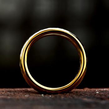 Нов актуализиран стил Светеща титаниева стомана Един пръстен на силата 3D издълбан изискан брачен пръстен Любителите на жените Мъже Модни бижута