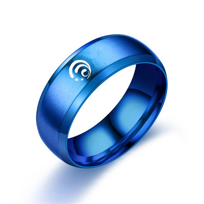 AsJerlya Аниме Genshin Impact Rings Eye of God Water Wind Thunder Fire Rock Ice Пръстен от неръждаема стомана Косплей Аксесоари за бижута