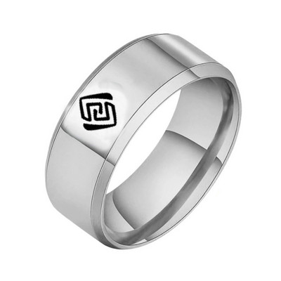 AsJerlya Аниме Genshin Impact Rings Eye of God Water Wind Thunder Fire Rock Ice Пръстен от неръждаема стомана Косплей Аксесоари за бижута