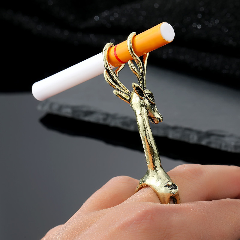YADELAI 2022 divatos vintage sárkány alakú cigaretta csíptetős gyűrűs kütyü férfiaknak, pipatartozék, divatos gyűrű, egyedi ajándék