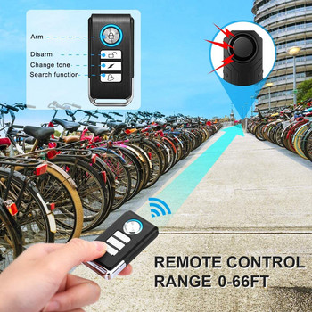 Sectyme Bike Alarm Horn Безжичен сензор за вибрации Водоустойчив мотоциклет против кражба Аларма за електрически велосипед с дистанционно управление