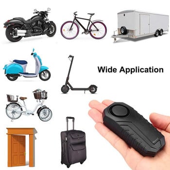 Sectyme Bike Alarm Horn Безжичен сензор за вибрации Водоустойчив мотоциклет против кражба Аларма за електрически велосипед с дистанционно управление
