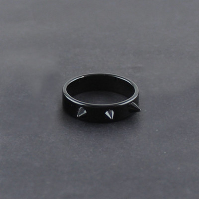 Κώνος με καρφιά από ατσάλι τιτανίου Αυτοάμυνα νυχιών Αγκαθωτά δαχτυλίδια με αγκάθια κεφαλή κατά του λύκου δαχτυλίδι για άνδρες γυναίκες Γυναικείο στιλ πανκ самооборона