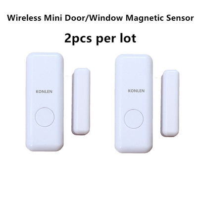 Bezdrôtový PIR detektor pohybu, senzor dverí, okien, požiaru, dymu, plynu, stroboskopická siréna, príslušenstvo 433 MHz pre alarm KONLEN